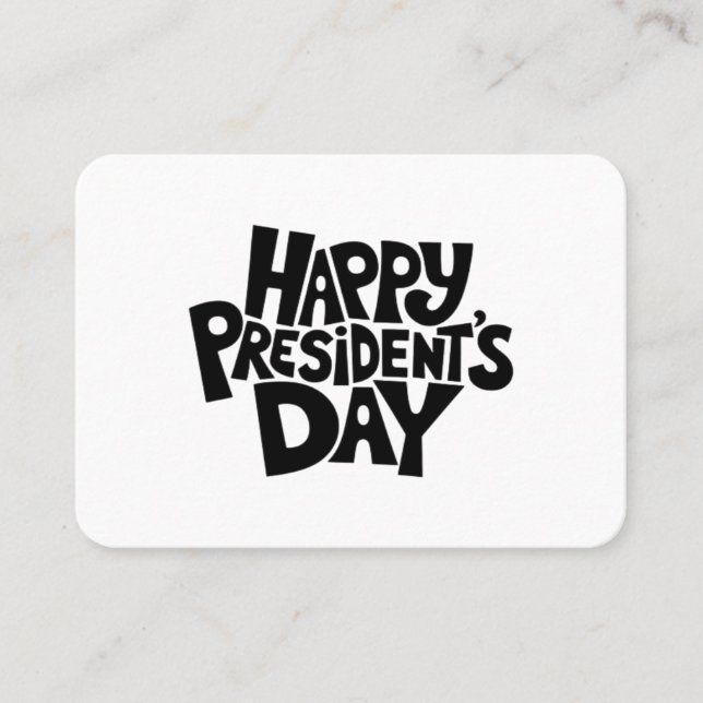 Glad Presidentens dag Classic Visitkort (Framsida)