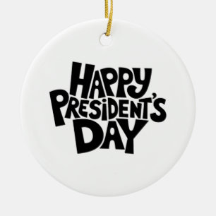 Glad President's Day Classic Julgransprydnad Keramik