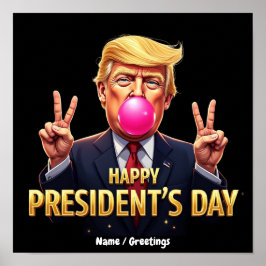 Glad presidentsdag firar patriotism frihet poster