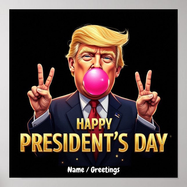 Glad presidentsdag firar patriotism frihet poster (Framsidan)