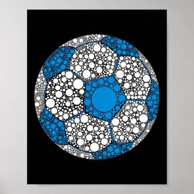 Glad prickdag 2025 Polka Dot Fotboll Byll Lover Po Poster (Framsidan)