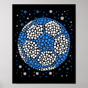 Glad prickdag 2025 Polka Dot Fotboll Ll Lover Pojk Poster