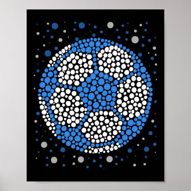 Glad prickdag 2025 Polka Dot Fotboll Ll Lover Pojk Poster (Framsidan)