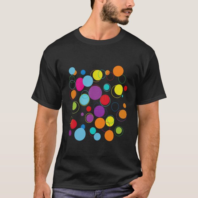 Glad prickdag Färgglad prickig konst Lärare Stude T Shirt (Framsida)
