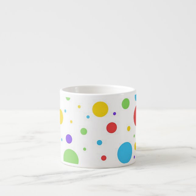 Glad prickig punkt espressomugg (Framsidan)