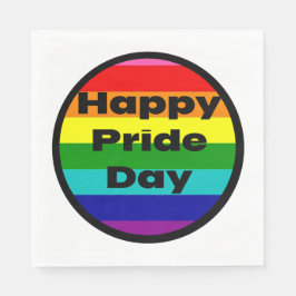 Glad Pride-dagen Regnbåge HBTQ Festartiklar Pappersservett