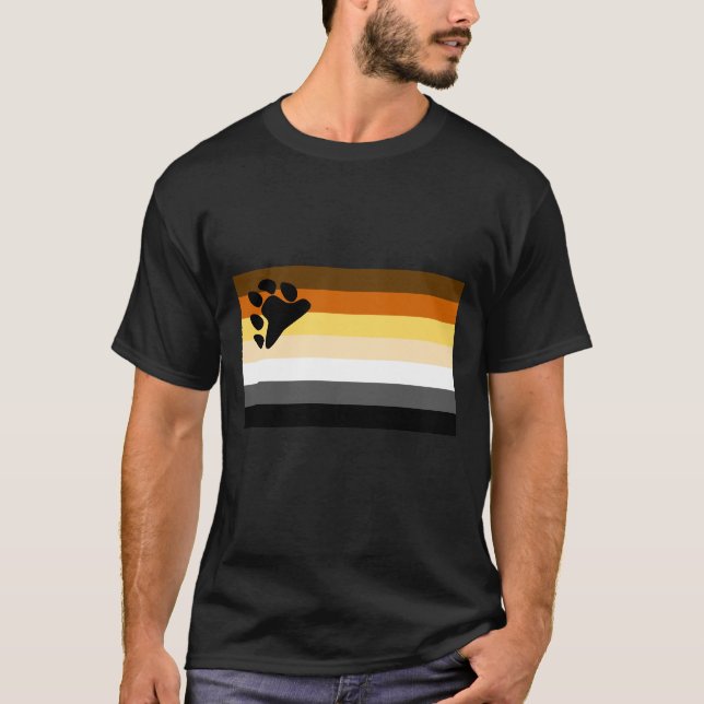 Glad pride för björnflagga LGBT Tee (Framsida)
