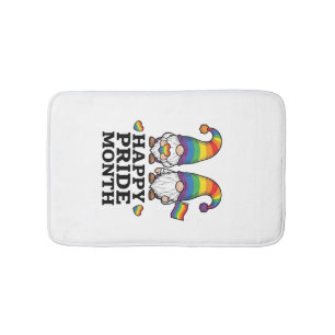 Glad Pride Månad Gnome Vintage Regnbåge Tröja_1 Badrumsmatta