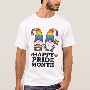 Glad Pride Månad Gnome Vintage Regnbåge Tröja_1 T Shirt