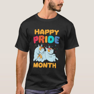 Glad Pride Månad Hbtq Regnbåge Stolt T Shirt