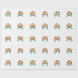 Glad Pride Månad Regnbåge Vintage Gravyr Design Presentpapper