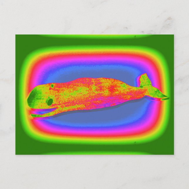 glad psykedelisk val vykort (Framsida)