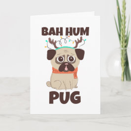 Glad Pug Jul Hund Helgkort