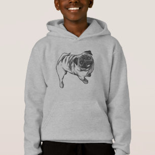 Glad Pug Leende Design T Shirt