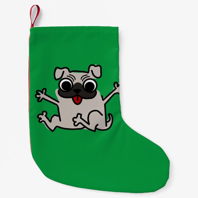 Glad Pug Liten Julstrumpa (Framsidan)