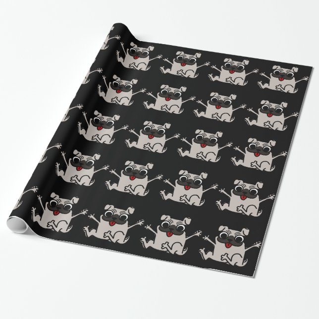 Glad Pug Presentpapper (Utrullad)