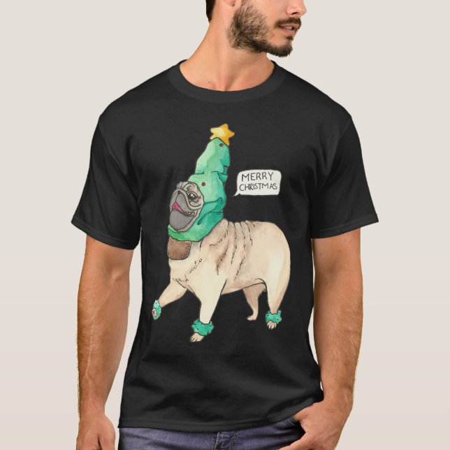 Glad Pug T Shirt (Framsida)