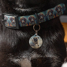 Glad Pug vid stranden kan anpassas