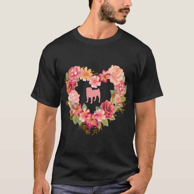Glad Pugmas: Julpug T Shirt (Framsida)