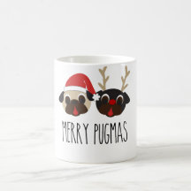 Glad Pugmas julren & Santa mopsmugg
