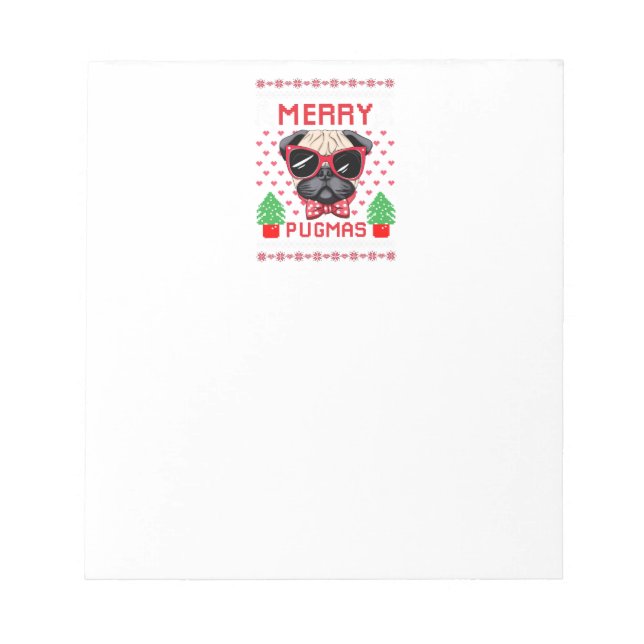 Glad Pugmas Notepad Anteckningsblock (Framsida)