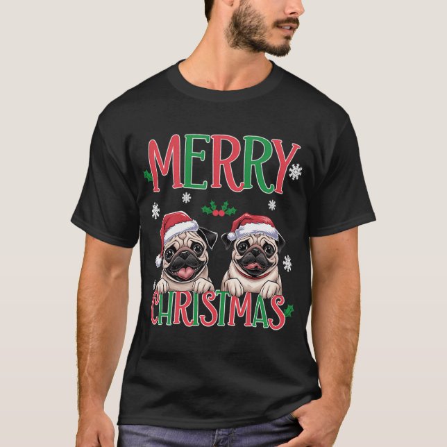 glad pugmas t shirt (Framsida)