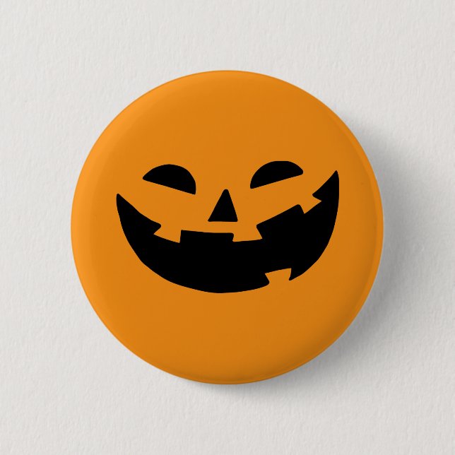 Glad pumpa ansikte knapp (Framsida)
