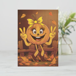 Glad pumpa. julkort