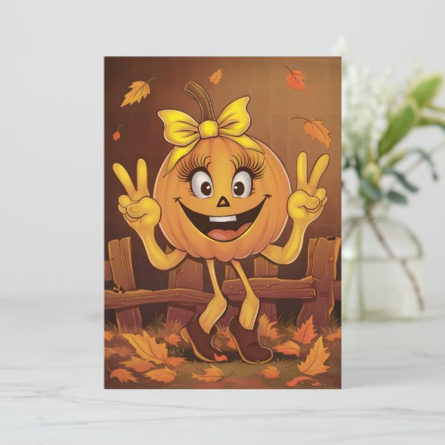 Glad pumpa. julkort (Stående Fram)