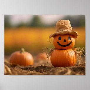 Glad pumpaskrämma poster
