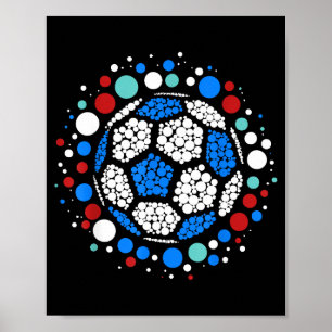 Glad Punktdag 2025 Prickig Fotbollsloversboll Pojk Poster