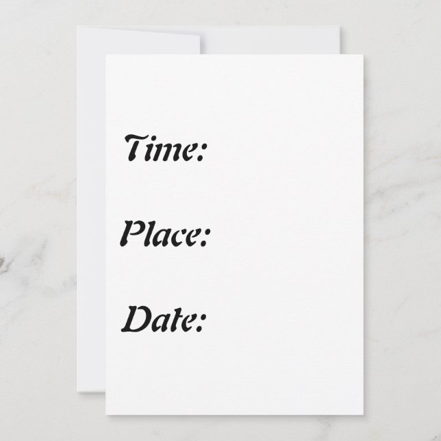 Glad Purim Inbjudningar (Baksida)