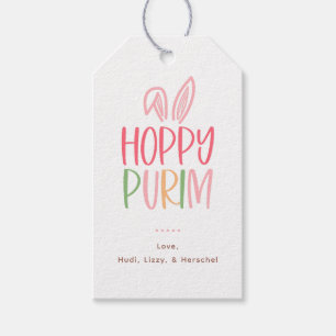 Glad Purim Kaninöron Presentetikett