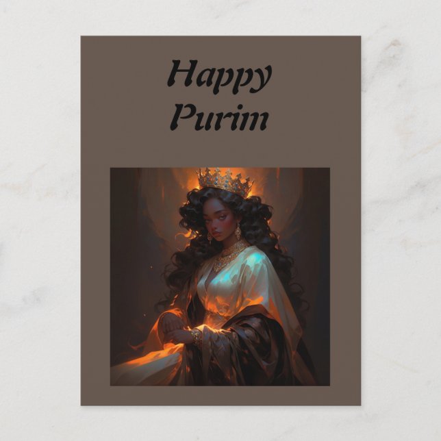 Glad Purim Vykort (Framsida)