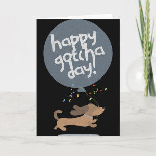 Glad Räddningsdag Hund Ny Valp Adoption Födelsedag Kort