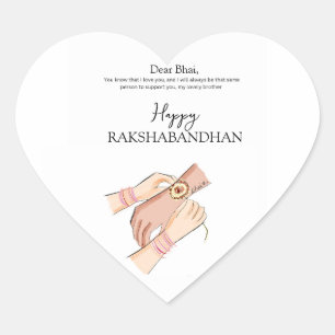 glad rakhi, rakshabandhan, indisk festival, hjärtformat klistermärke