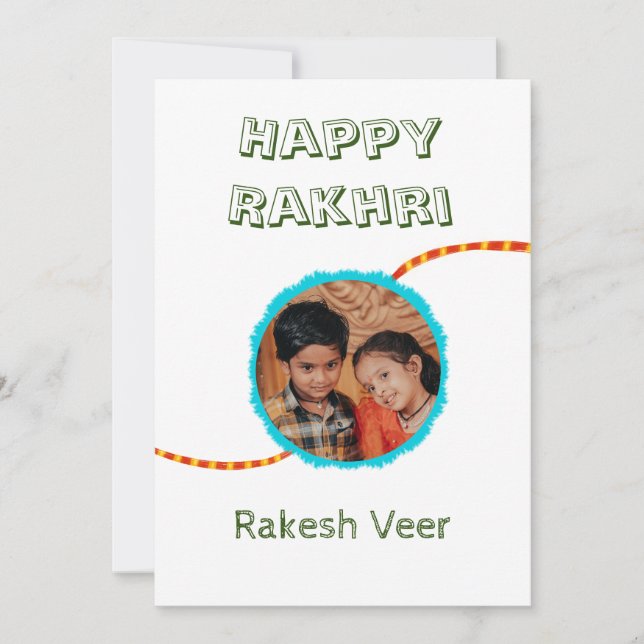 Glad Rakhri veer fotokort , Rakhi  Kort (Framsida)