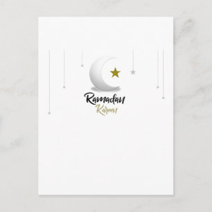 Glad Ramadan Kareem Elegant Islamsk halvmanepresen Vykort