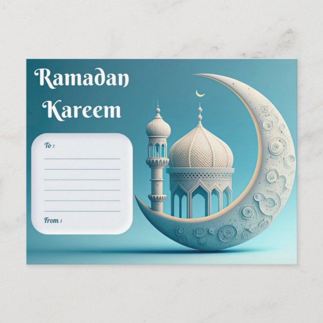 Glad Ramadan Kareem-kort - Digital nedladdning Helg Vykort (Framsida)