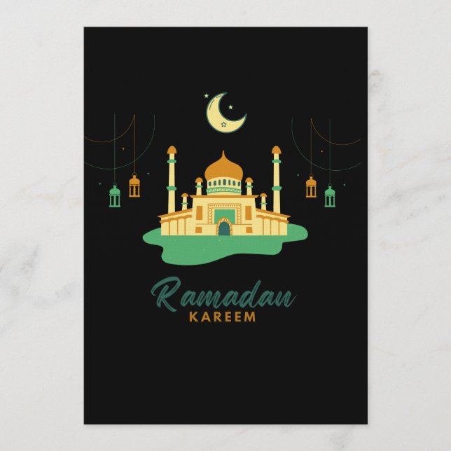 Glad Ramadan Kareem och Eid Mubarak 2026 Inbjudningar (Framsida)