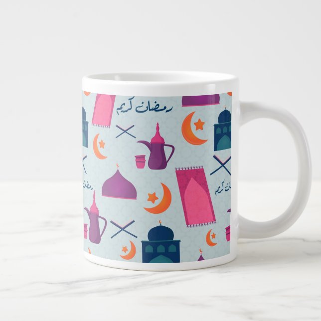 Glad Ramadan-mönster Jumbo Mugg (Höger)