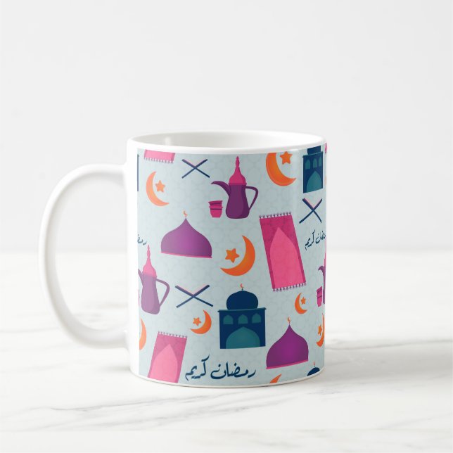 Glad Ramadan-mönster Kaffemugg (Vänster)