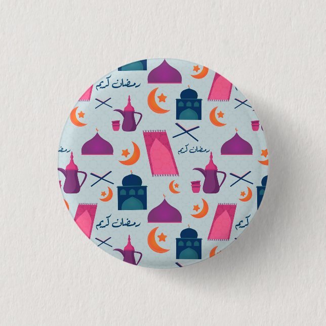 Glad Ramadan-mönster Knapp (Framsida)