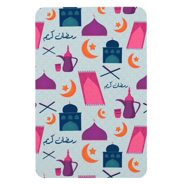 Glad Ramadan-mönster Magnet (Vertikal)