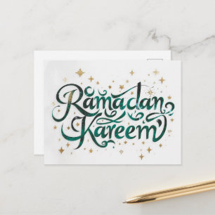 Glad Ramadan Mubarak Ramadan Kareem Guld Muslim Helg Vykort