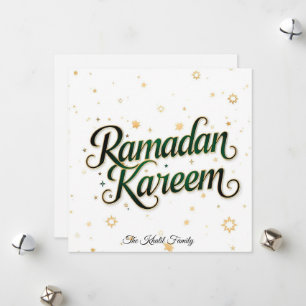 Glad Ramadan Mubarak Ramadan Kareem Guld Muslim Julkort