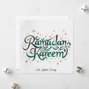 Glad Ramadan Mubarak Ramadan Kareem Guld Muslim Julkort