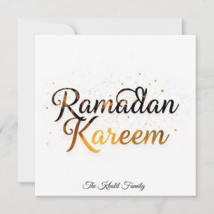 Glad Ramadan Mubarak Ramadan Kareem Guld Muslim Julkort