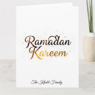 Glad Ramadan Mubarak Ramadan Kareem Guld Muslim Kort