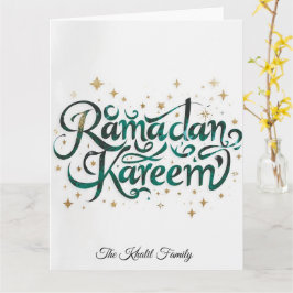 Glad Ramadan Mubarak Ramadan Kareem Guld Muslim Kort